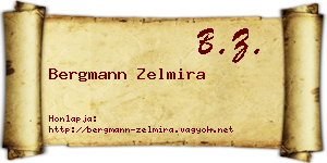 Bergmann Zelmira névjegykártya